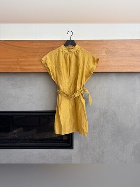 Asos Design Linen Blend Mini Dress, Size 6